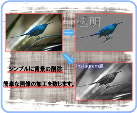 シンプルに背景の削除、画像全体の加工を致します 商品画像やSNS用等に加工致します。 イメージ1