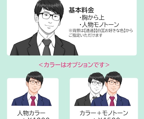 お写真をもとに★男前&美人似顔絵お描きします ■リアルだけど、お写真よりも親しみやすい印象に イメージ2