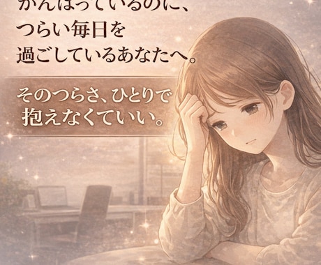 つらい職場の悩み、やさしく丁寧に聞きます ✨モラハラ・パワハラのつらさ、ひとりで抱えなくて大丈夫です✨ イメージ1