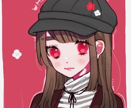 透明感ある女の子のアイコン描きます イメージにあった女の子アイコン描きます イメージ2