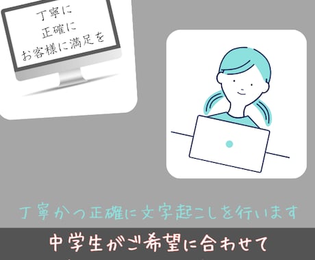 丁寧かつ正確に文字起こしを行います 中学1年生でも真剣に!丁寧に音声を文字に起こします イメージ1