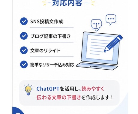 SNS・ブログ投稿文の下書き作成します 投稿ネタに悩む方をサポートします！ イメージ2