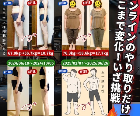 10kg以上痩せたい方毎日全力でサポートします 大会優勝経験もあり国家資格保有PRO認定ダイエットサポート イメージ2