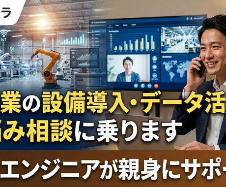 製造業の設備導入・データ活用のお悩み相談に乗ります 現場経験5年のエンジニアが実務目線でサポート イメージ1