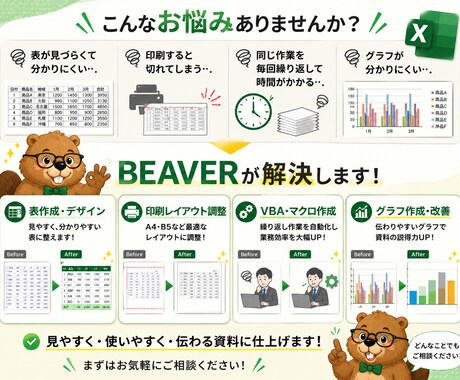 Excelの表作成・書式設定・調整を代行します 【マクロで効率化】Excelの面倒な集計・書式設定を自動化 イメージ2