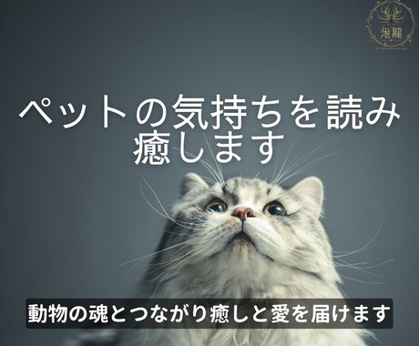 ペットの気持ちを読み、癒します 動物の魂とつながり癒しと愛を届けます イメージ1