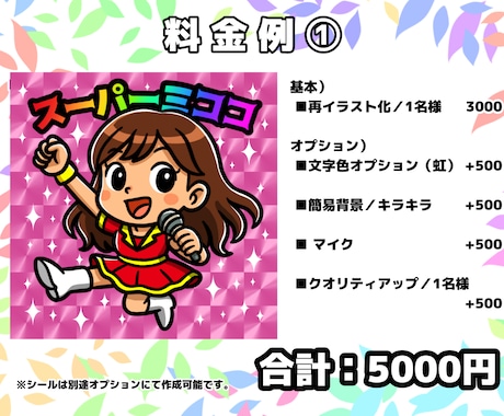 お手持ちのビックリマン風似顔絵を再イラスト化します ★実際のホログラムシールも作成可能★ イメージ2
