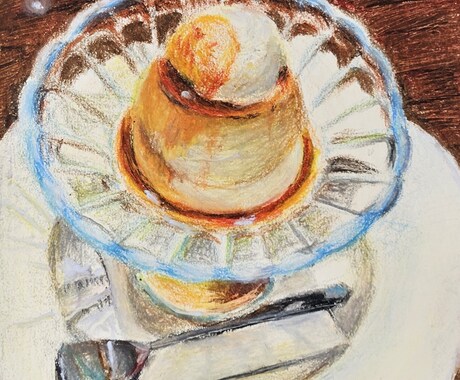 油絵のようなクレヨン画描きます 重厚で深みのある絵画を置いてみませんか イメージ2