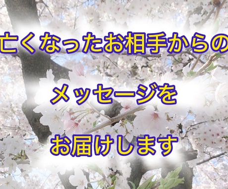 愛する亡き人からのメッセージを伝えます 亡き人の思いを言葉にしてお伝えします イメージ1