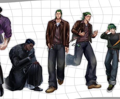 TRPG・ゲーム等に使える立ち絵を作成致します 厚塗りの等身高めのイラストが得意です！ イメージ2
