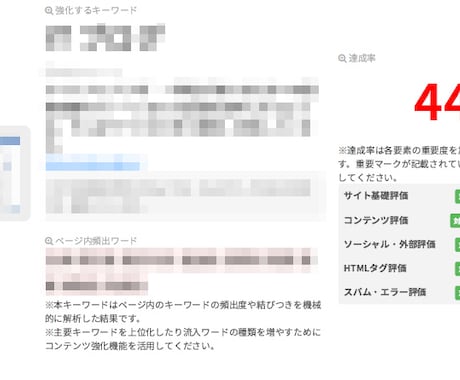 HPやLPのSEO内部対策レポートを作成します SEO対策達成率を、しっかり数字で表示します！ イメージ1