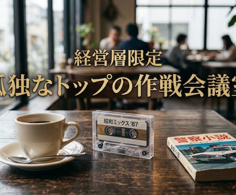 経営者の隠れ家：税理士や社内の愚痴を聞きます 泥臭い愚痴も歓迎。元No.2が孤独な社長の壁打ちになりますよ イメージ1