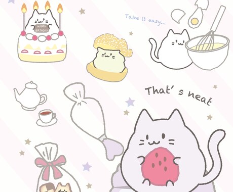 ゆるいまたは水彩タッチのイラスト作成いたします 製品化済み、デザイナーが作成します。 イメージ2