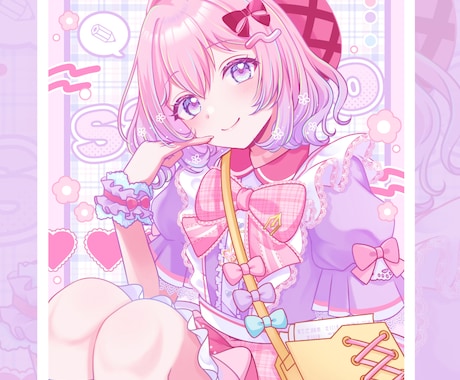 キラキラかわいいイラストを描きます 2週間以内のスピード納品可能！ イメージ2
