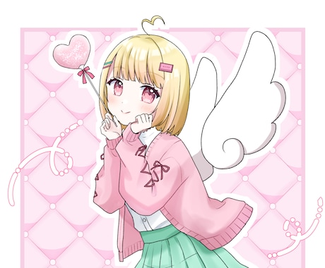 ゆるふわ×かわいい等身キャライラスト描きます ガーリーでふんわりした雰囲気のキャラが得意です！ イメージ2