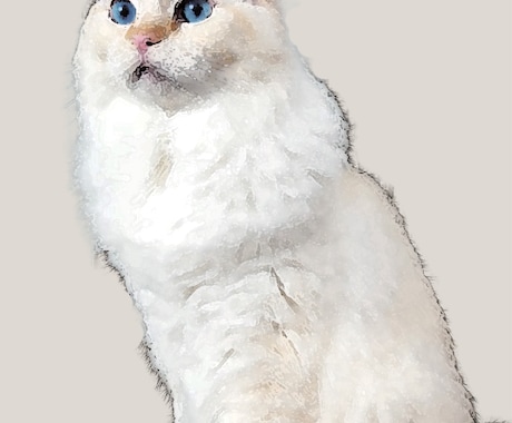 肖像画風画像作成ます 大切なペット猫ちゃんの写真を飾りたい人へ イメージ2