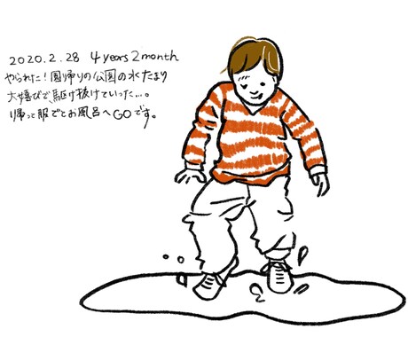 おしゃれなイラストでお子さんの絵日記を描きます 思い入れのある写真をイラスト化して絵日記にリメイクします イメージ2