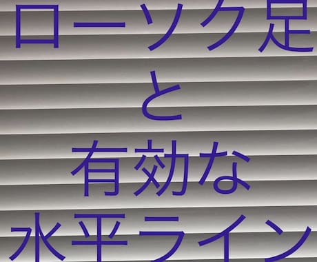 水平ラインと大衆心理を教えます いつまで機能しないライン使うつもりですか イメージ1