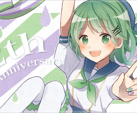 一枚絵お描きします 【歌い手・活動者さん】歌ってみた等サムネイラスト作成します イメージ1