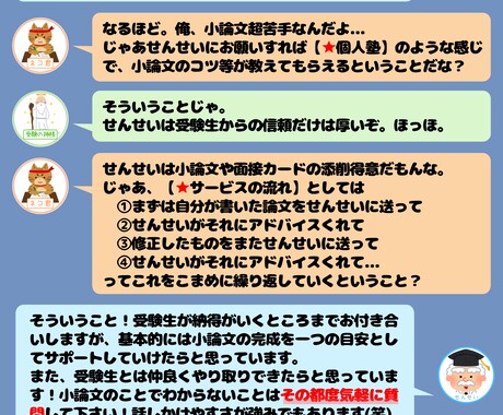せんせいが小論文(公務員)の添削指導を行います 合格体験記の数は信頼の証！手厚いサポートが強みです。 イメージ2