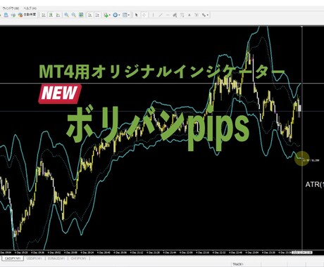 MT4用オリジナルインジケーター販売します ロウソク足の実体のサイズ表示とBB3σ〜-3σ数値表示 イメージ2