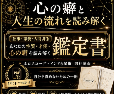本当の自分を知るための鑑定書を作成します うまくいかない理由を、性格のせいにしないために。 イメージ1