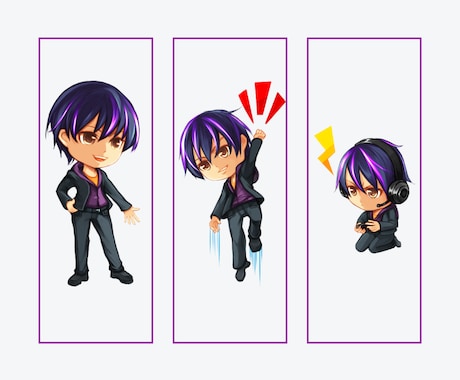 可愛いSDキャラ、ミニキャライラストを制作します ゲーム、Vtuber、アイコン、スタンプなどにも対応 イメージ2