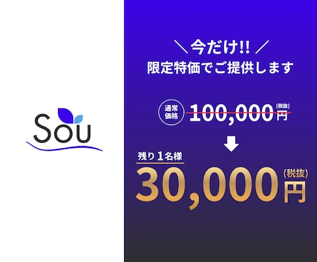 残り１名様のみ！特別特価でご提供いたします プロSNSマーケターがホームページ制作を通じて集客のご支援を イメージ1