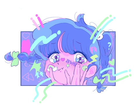 可愛い女の子のイラスト描きます 【商用可】挿絵・動画・グッズに！あなたの活動に個性を添えます イメージ1