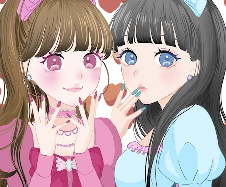 SNS向け可愛い女の子描きます オープン記念！2月末まで格安であなたのアイコンを作成します イメージ1