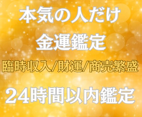 本気の人だけ|金運の流れをで鑑定します 副業・臨時収入・貯蓄運のヒントをお届けします。 イメージ1