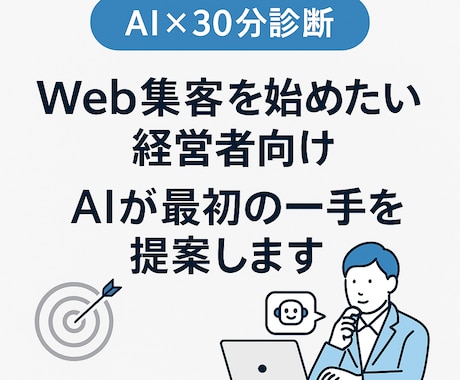ムダ打ち防ぐWeb集客をAIが診断します 広告ムダ打ちゼロ！最短で成果を出す集客設計をAIが診断 イメージ1