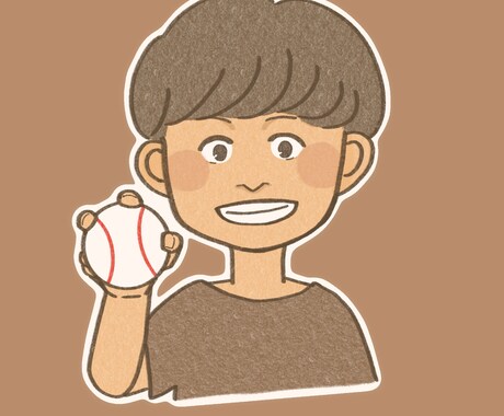 シンプルで可愛い似顔絵アイコンお描きます SNS用アイコン、似顔絵アイコン イメージ2