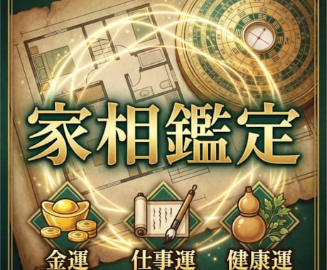 家相鑑定◆あなたの家の運気を徹底分析します 間取図から運気を読み解く。金運・仕事運を上げる家相鑑定 イメージ1