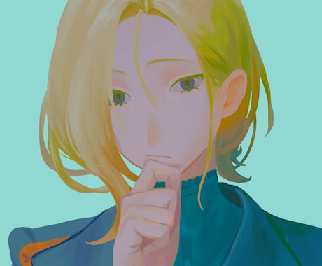 ふんわり透明感のあるSNSアイコン描きます 最短3日｜やさしく透明感のある中性的アイコン制作します イメージ2