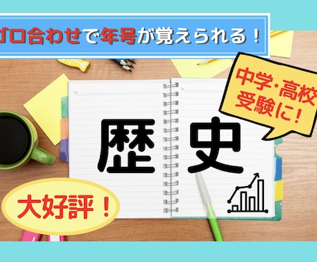 受験の「歴史」成績UPのためのノウハウ教えます 語呂合わせで苦手な年号がすらすらと覚えられます‼️ イメージ1