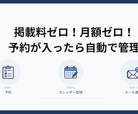 脱ホットペッパー｜Googleだけで予約管理します 掲載料ゼロ・月額ゼロ。予約が入ったら確認メールもカレンダーも イメージ1