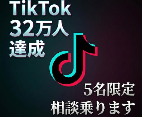TikTok32万｜5名限定で相談に乗ります TikTok32万まで伸ばした実績。特別価格で相談に乗ります イメージ1