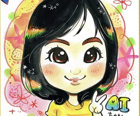 笑顔でキュートなお子様似顔絵描きます お子様の成長のご記録にポップな可愛いタッチで描きます♪ イメージ2