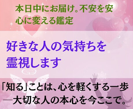 今日知れます。大切なあの人の本音と未来を霊視します 迷いを確信に変える──心を軽くする霊視リーディング イメージ2