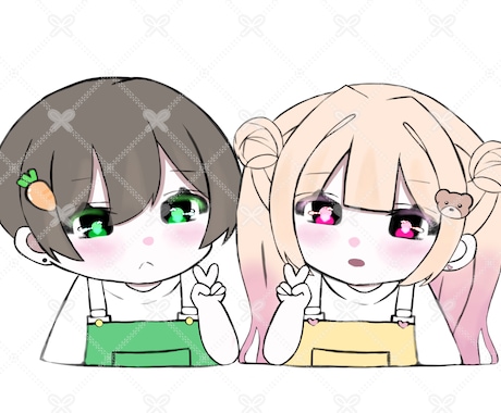かわいい簡単なイラスト描きます 絵柄・構図全て違う種類で3枚付き イメージ2