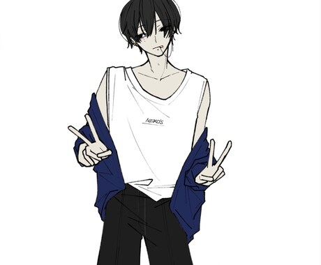 立ち絵、アイコンに使用できるイラスト描きます 自分だけのかっこいいイラストを。 イメージ2