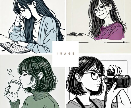 おしゃれでシンプルな線画のSNSアイコン制作します 商用利用OK！オリジナルのSNSアイコンをご提供！ イメージ1