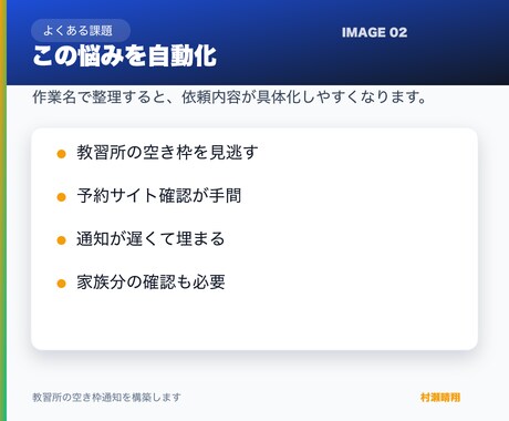 教習所の空き枠通知を構築します 空き枠を見逃さない通知システム イメージ2