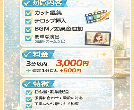 ショート動画編集します テンポ良く、見やすい動画に仕上げます！ イメージ2