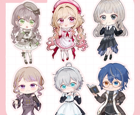 ふんわり可愛いSD・ミニキャライラスト描きます 商用利用料込！SNS・配信・動画・グッズなどにオススメ◎ イメージ2