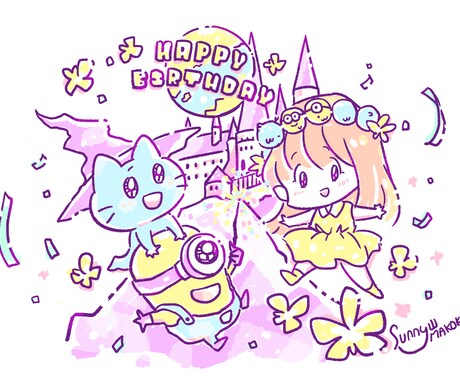 かわいいイラストを描きます 日本在住台湾人イラストレーター イメージ1