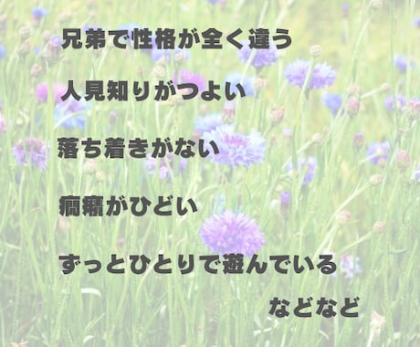 子育てのお悩み気質から解決します 4つの気質診断を用いて子育てのお悩みをお伺いします イメージ2