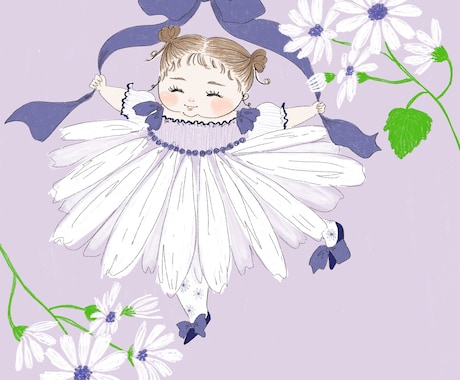 植物モチーフの絵本のようなイラストをお描きします イメージ1