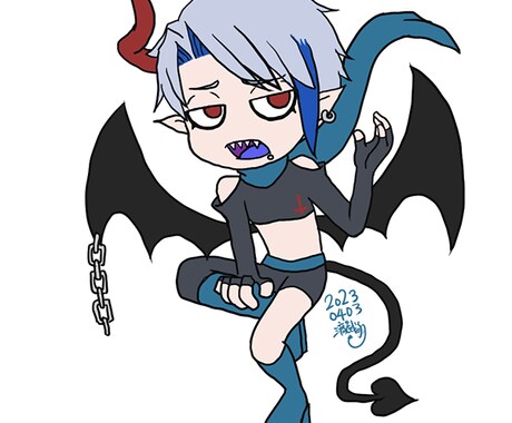 SNS系のデフォルメミニキャラアイコン描きます 貴方だけのキャラを可愛くカッコよく誕生させます！ イメージ1